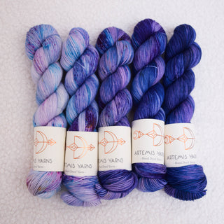 Set de 5 écheveaux "Belladone"- Artemis High Twist