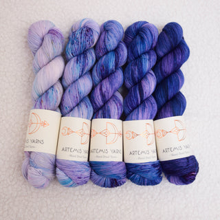Set de 5 écheveaux "Belladone" - Base Artemis Sock