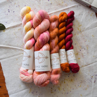 Set 5 couleurs Pomegranate Fizz - Artemis High twist To Mohair