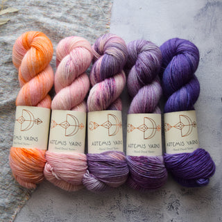 Artemis Polwarth fingering - Set de 5 couleurs 