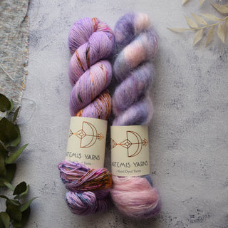 Floof set - Classic Single Blackberry Cake + Mohair silk lace Love at First sight