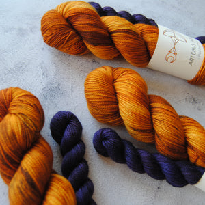 Artemis High twist - Sock set - Copper + Happy dye 425