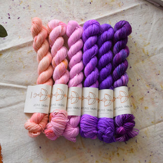 Set of 6 skeins - Base Artemis High Twist - Galene