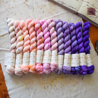 Set of 12 mini skeins - Artemis Classic Single - Athena to Ultraviolet