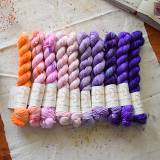 Set of 10 mini skeins - Artemis Classic Single - Topaze