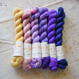 Set de 6 mini skeins - Artemis Sock - Golden age x Rhysand