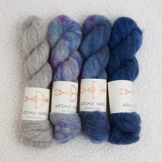 4 skeins set - Artemis Storm lace - Undyed x Rhysand