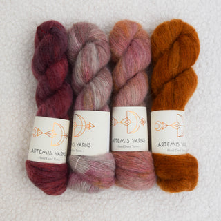 Set de 4 écheveaux - Artemis Storm lace - Red Velvet cake x Lucien