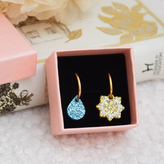 Paire de boucles d'oreilles - Soleil et pluie