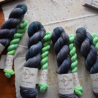 Sock set - Night lights + neon green sprinkles mini