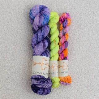 Artemis High Twist Sock set - Eurydice + Sea Sunset + Tennis ball