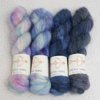 4 skeins fade - Base Artemis Sprinkles Fluff - Lachesis x Demophon