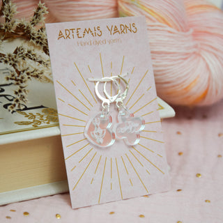 Duo de marqueurs de mailles - Holographic Heart & flower
